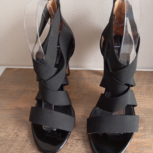Sergio Rossi leather sandals like new, size 37, black