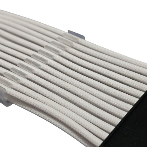 Fabric extension cable kit for PC white 30cm new