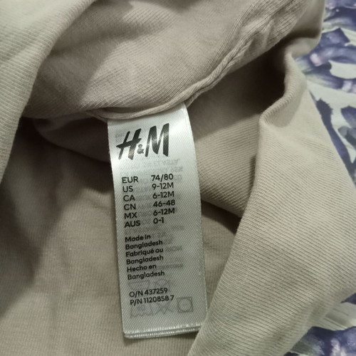 Cotton hat 46/48 cm, 6/12 months, H&M like new