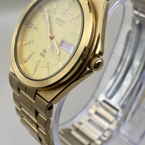 Seiko Quartz 100M 8123-7100 μεταχειρισμένο, επιχρυσωμένο 38mm