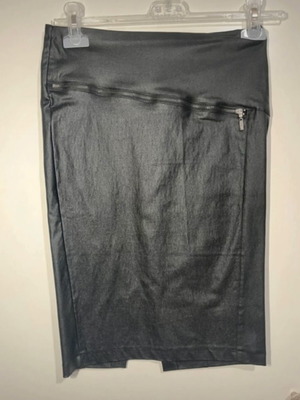 Pencil skirt like new black high-waisted with decorative zipper