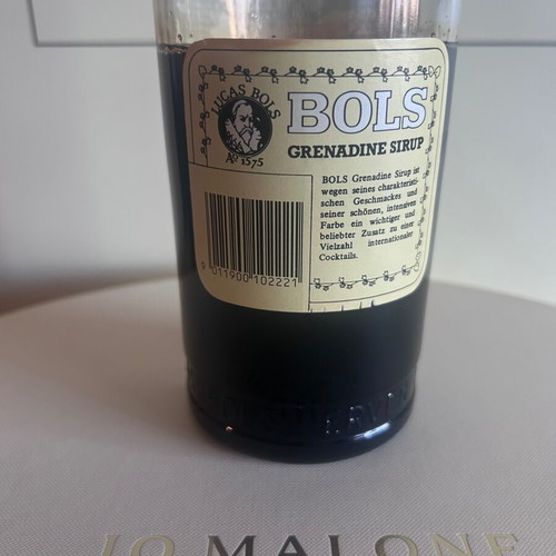Bols Grenadine Sirup used vintage decorative bottle