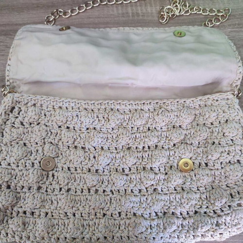 Shoulder bag handmade, like new, beige