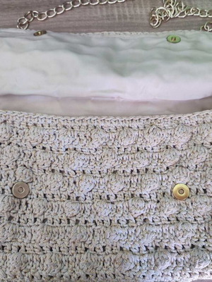 Shoulder bag handmade, like new, beige