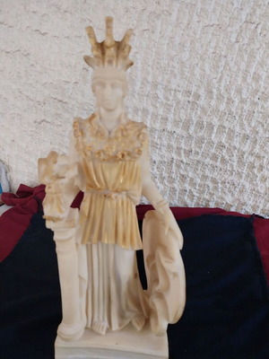 Thea Athena statue like new with gold color