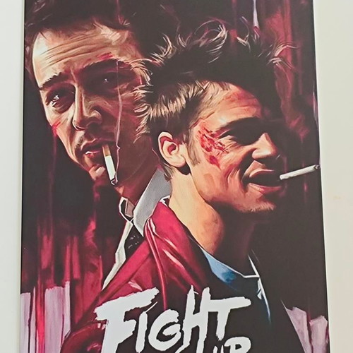 Fight Club metal poster vintage retro like new