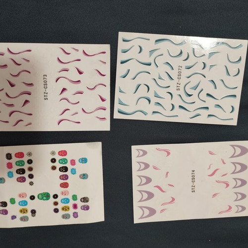 Nail stickers pack of 18 sheets, like new