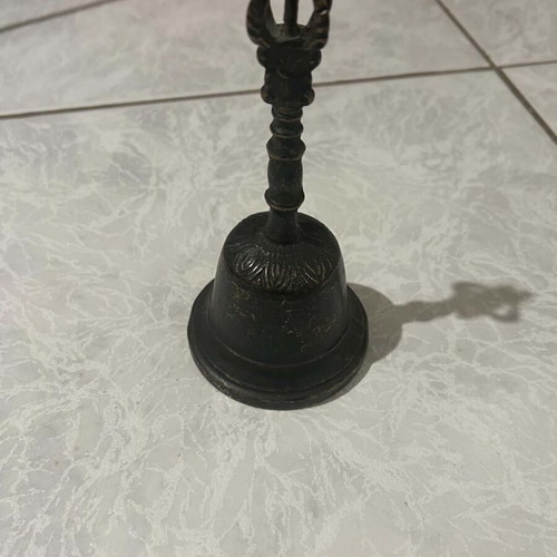 Tibetan Bell used, brass, 19x8.5 cm
