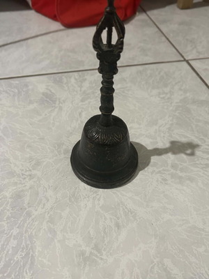 Tibetan Bell used, brass, 19x8.5 cm
