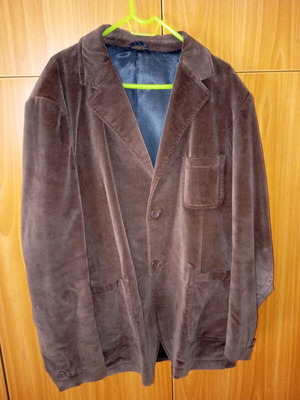 No Name winter jacket brown velvet texture, new, size XL