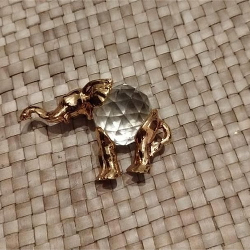 Decorative elephant like new, crystal and metal