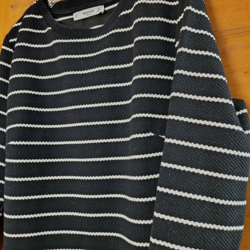 Mango striped fitted dress like new, blue