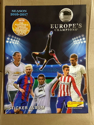 The Golden Shop Europe’s Champions 2016/17 sticker album like new