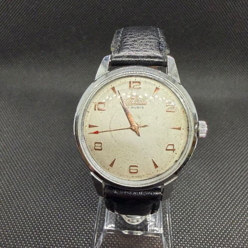 Atlantic Worldmaster 17 rubis mechanical men's watch, vintage 1950s