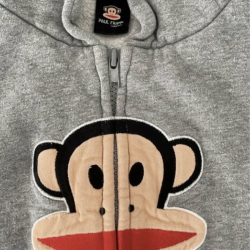Paul Frank kids hoodie used, grey, for boys age 10