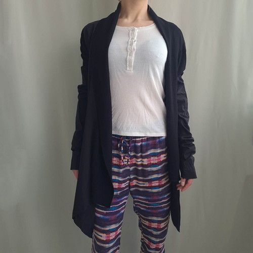 Ivan Grundahl Copenhagen women's open cardigan size L black like new