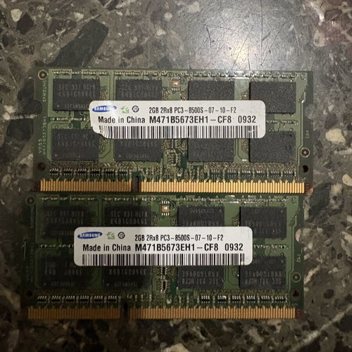 Samsung M471B5673EH1-CF8 2x 2GB DDR3 RAM for Laptop like new