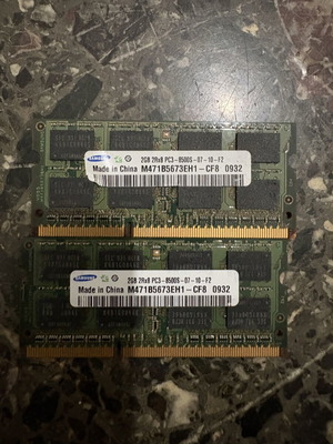 Samsung M471B5673EH1-CF8 2x 2GB DDR3 RAM για laptop σαν καινούργιο