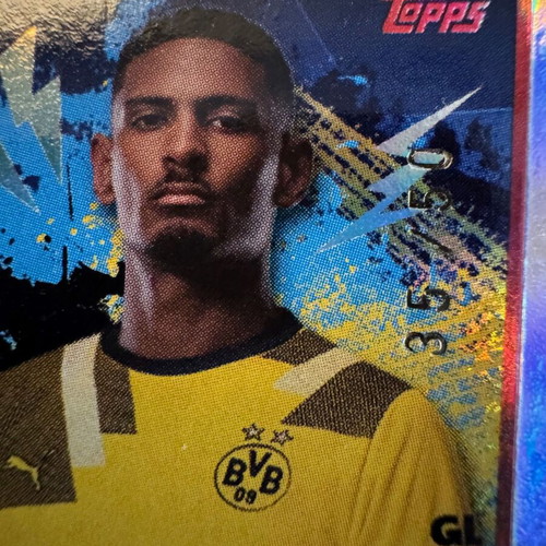Topps Champions League 2022/23 Sebastien Haller Ruby Red Sticker like new, numbered 35/50