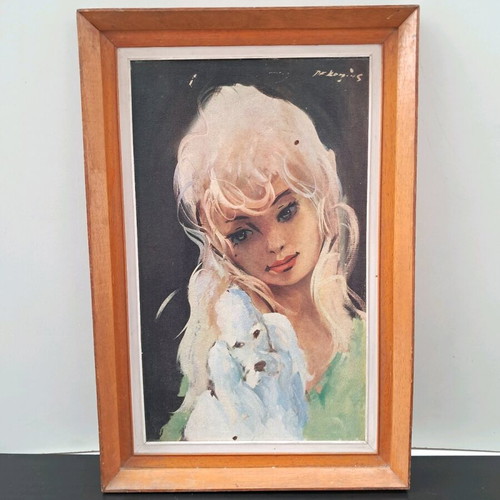 Decorative vintage print painting 60x40 like new