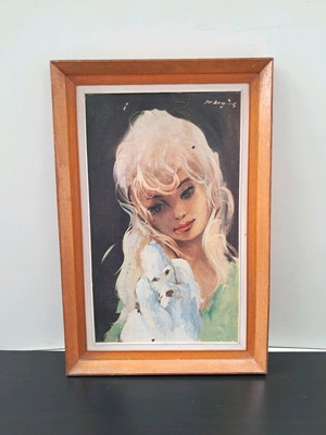 Decorative vintage print painting 60x40 like new
