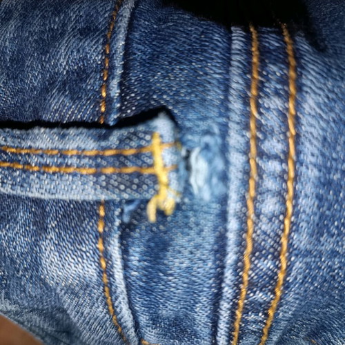 Loft jeans used, size M, blue, slightly frayed at buttonhole