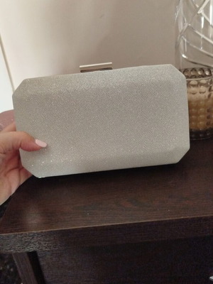 Handbag new silver evening clutch