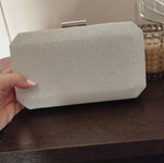 Handbag new silver evening clutch