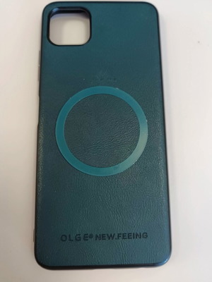 Samsung Galaxy A22 5G case like new, cypress green synthetic leather