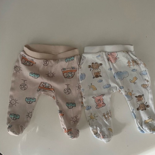 Baby pants for newborn like new, cotton 0-2 months