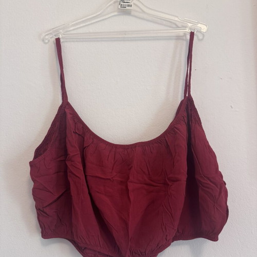 Crop top red one size used, Italian viscose and cotton