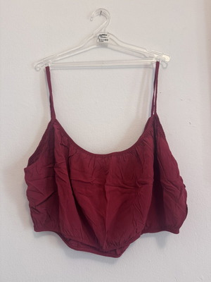 Crop top red one size used, Italian viscose and cotton
