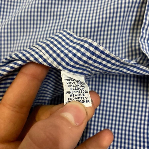 Ralph Lauren long sleeve shirt XL, white dark blue checked, red pony