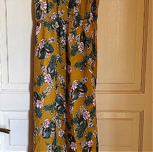 Γυναικείο φόρεμα καινούριο νούμερο L/XL floral μουσταρδί 100% Viscose