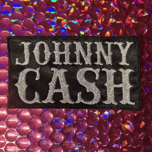 Johnny Cash embroidered logo patch