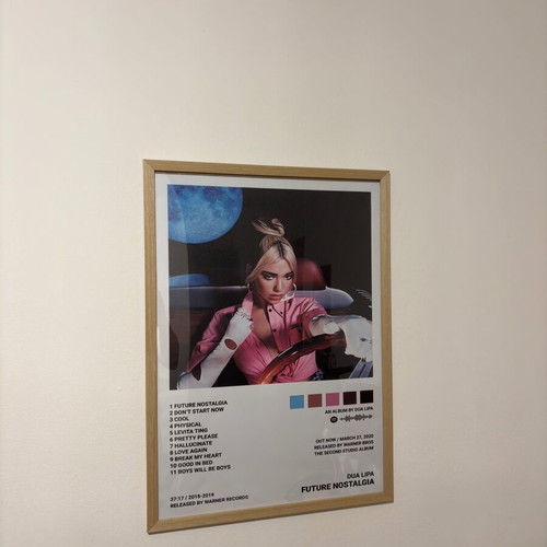 Dua Lipa Future Nostalgia HD album cover poster with frame new