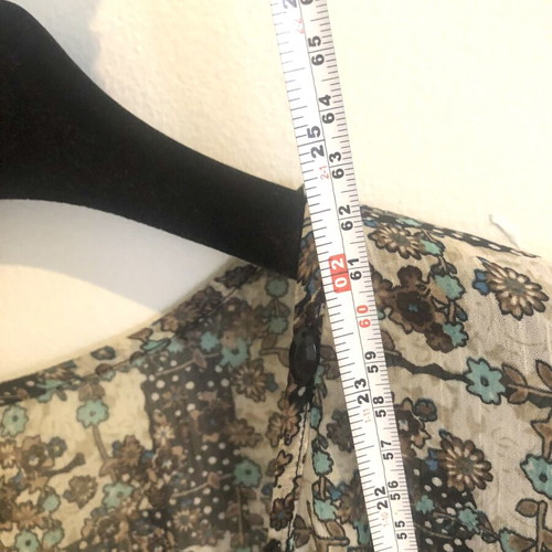 Boho summer top with smocked waist and ruffles, like new, size M