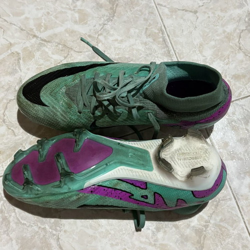 Nike Mercurial football shoes used, turquoise, size 38