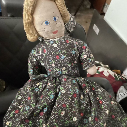Vintage doll Red Riding Hood used, reversible with grandma and bad wolf