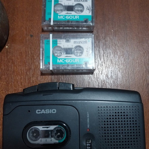 Casio vintage journalism cassette recorder with 3 cassettes