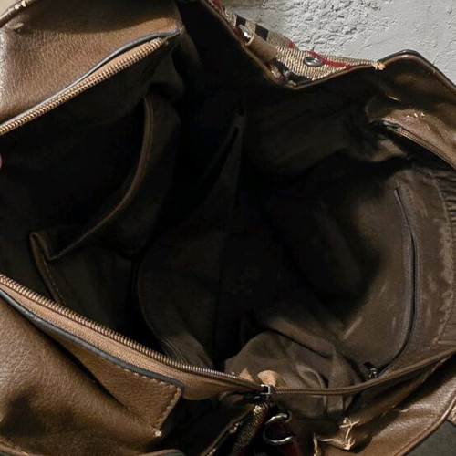 Shoulder bag like new, beige and brown