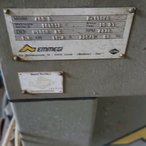 Emmegi 400 S aluminum cutting machine used, complete set