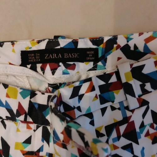Zara women's printed chino pants like new, size XS