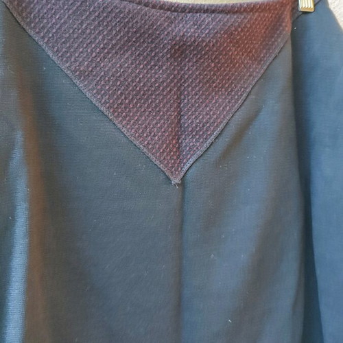 Mini black wool skirt handmade new with tweed triangles