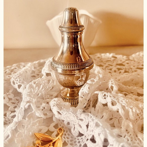 Vintage Silver-Plated Salt Shaker Empire Style like new