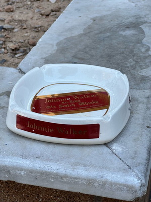 Ceramic ashtray Johnnie Walker Red Label used, Wade PDM England