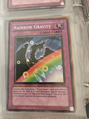 Yu-Gi-Oh card Rainbow Gravity like new