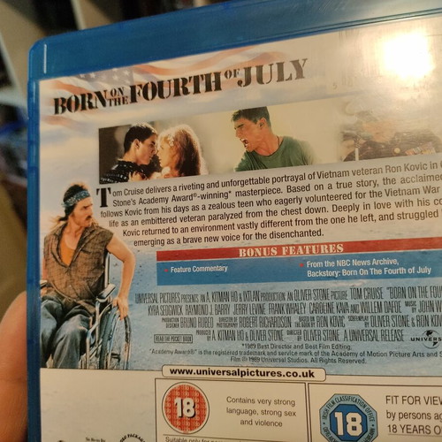 Born on the Fourth of July Blu-Ray with English subtitles