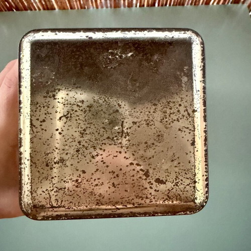 Vintage airtight food tin used