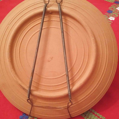 Decorative clay plate like new, hanging or tabletop 20cm